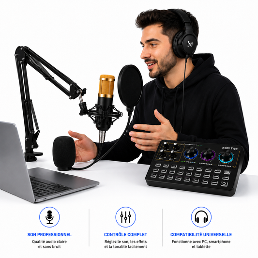 Description – Pack Microphone BM800 + Carte Son K900 TWS